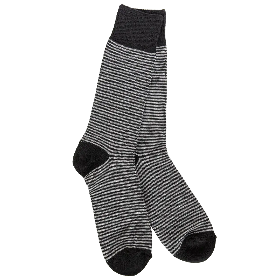 1902 Men's Metro Collection Socks - Black Stripe