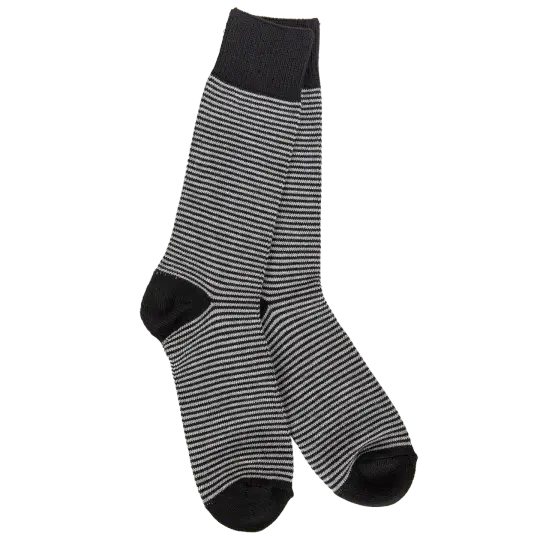 1902 Men's Metro Collection Socks - Black Stripe