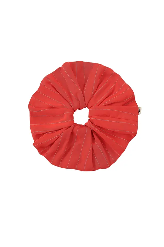 Red Stripe Scrunchie