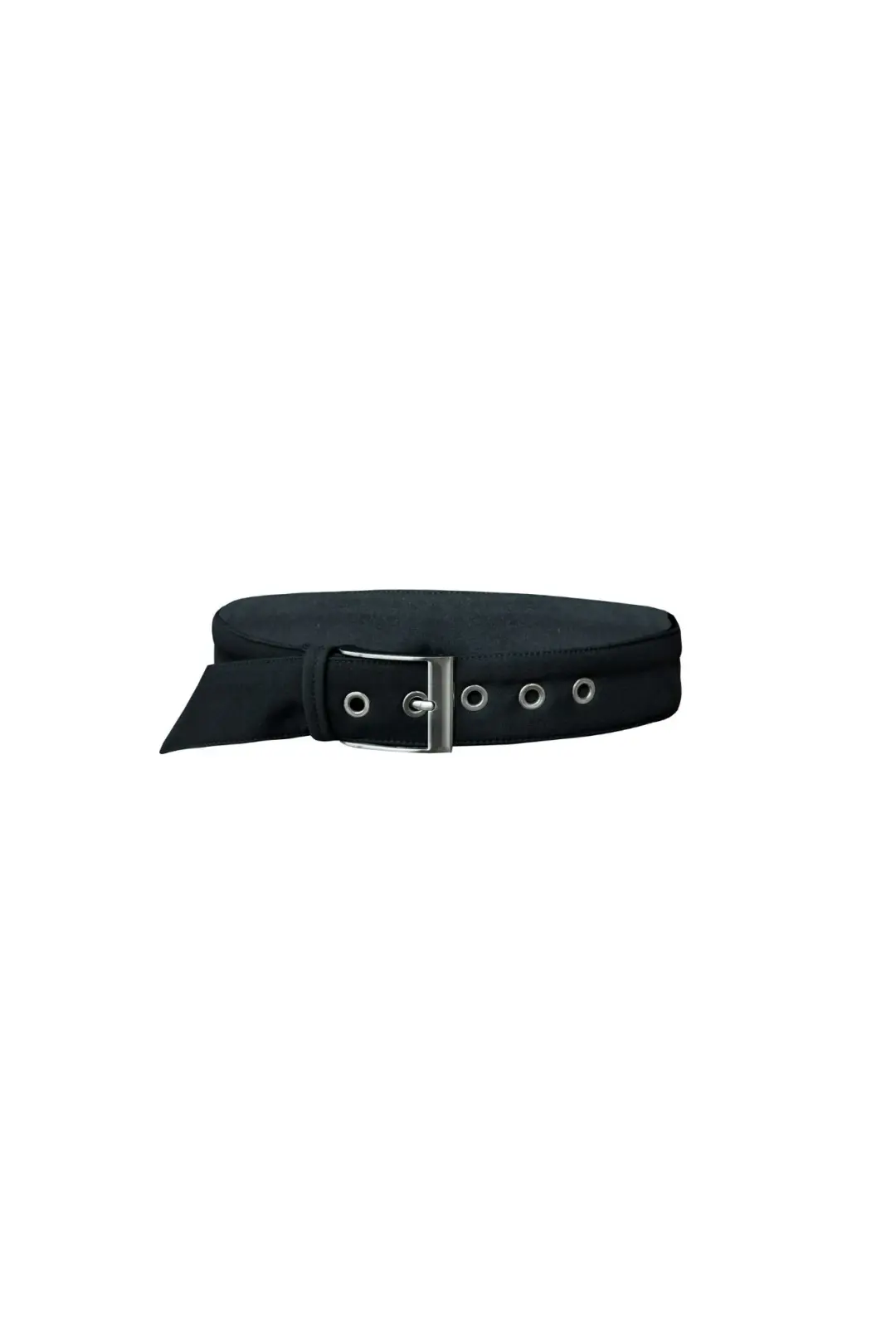 Belt with Buckle in Solid Black Color | Queen of Spades