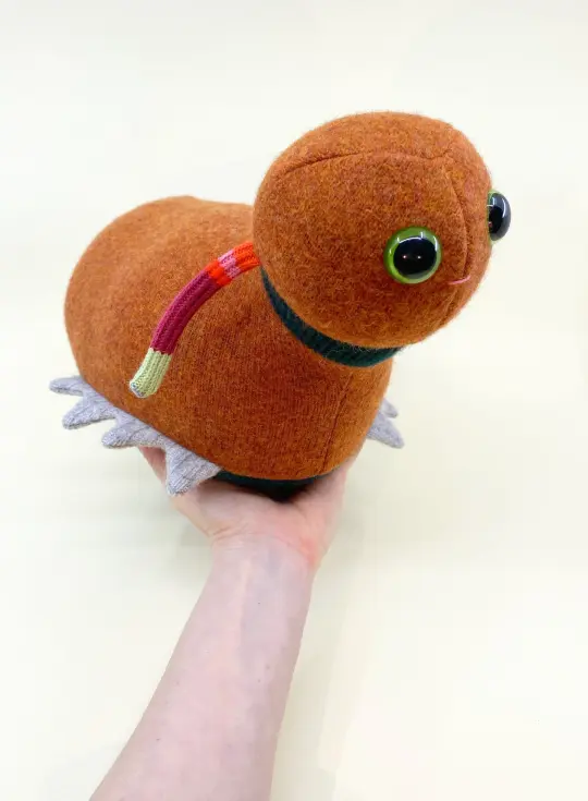 Lola the plush caterpillar monster stuffy