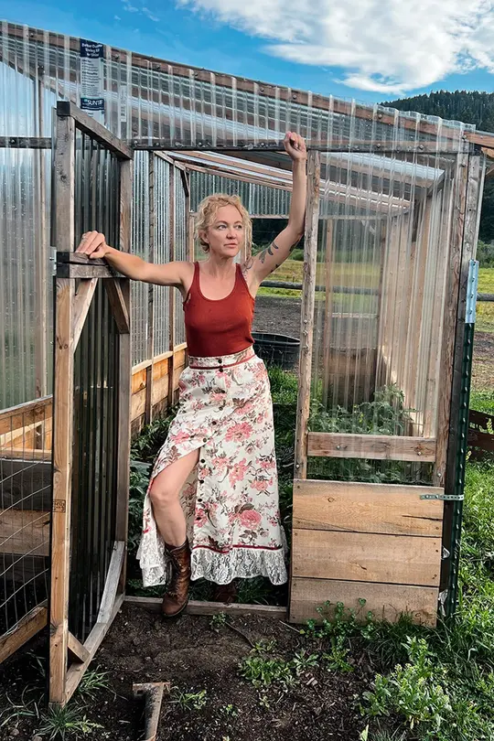 Linen Prairie Skirt in Apple Blossom- Large Available!
