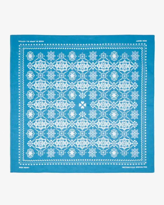 Iron Heart “Bell” Print Bandana - Blue