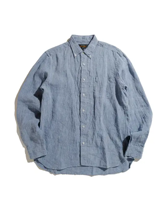 Beams Plus B.D. 1/40 Linen Chambray Blue