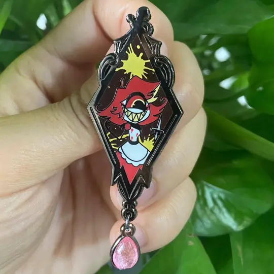 Niffty Portrait Enamel Pin | Hazbin Hotel Fanart