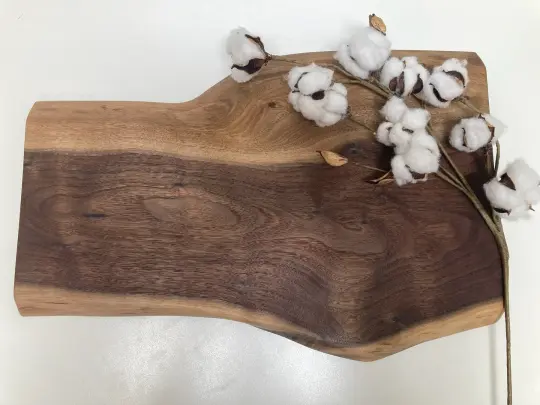 Dual Live Edge Walnut “Ham-Shaped” Board (23LA01)