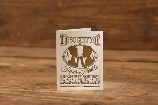 Super Terrible Secrets Letterpress Card (A2: 5.5 x 4.25")
