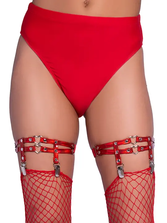 Heart Thigh Garters - Gothic Leg Accessories - Romantic Goth Fashion