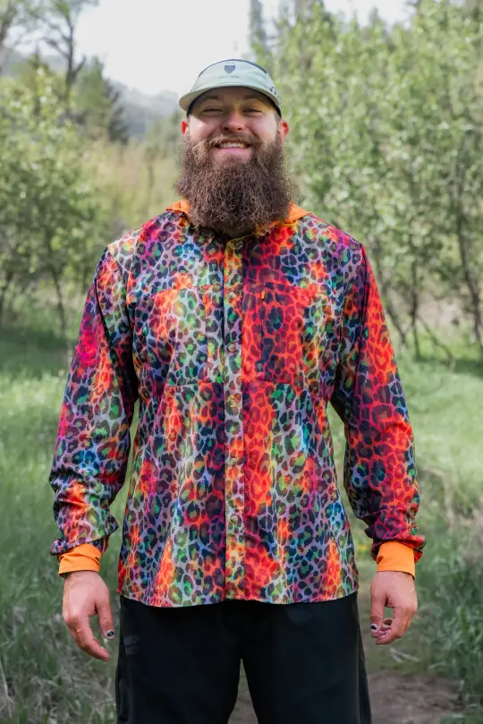 Triple Crown Button Down Long Sleeve | Disco Leopard