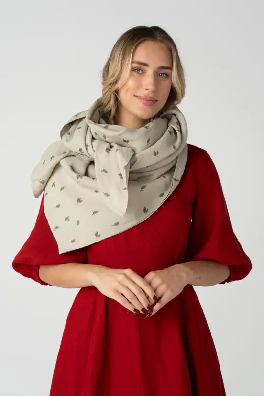Palisandra – Linen Square Scarf