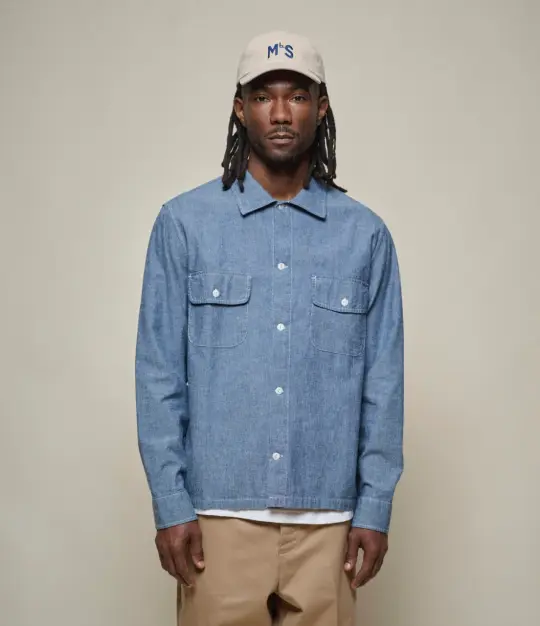 Authentic Cotton Chambray Long Sleeve Shirt