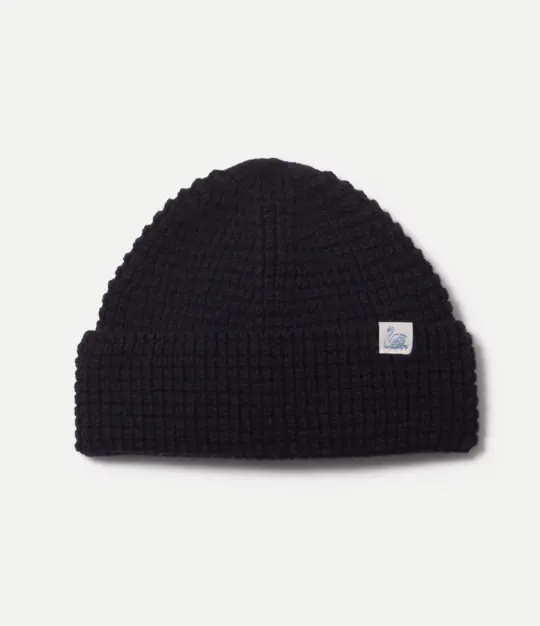 Waffle Structure Merino Wool Beanie