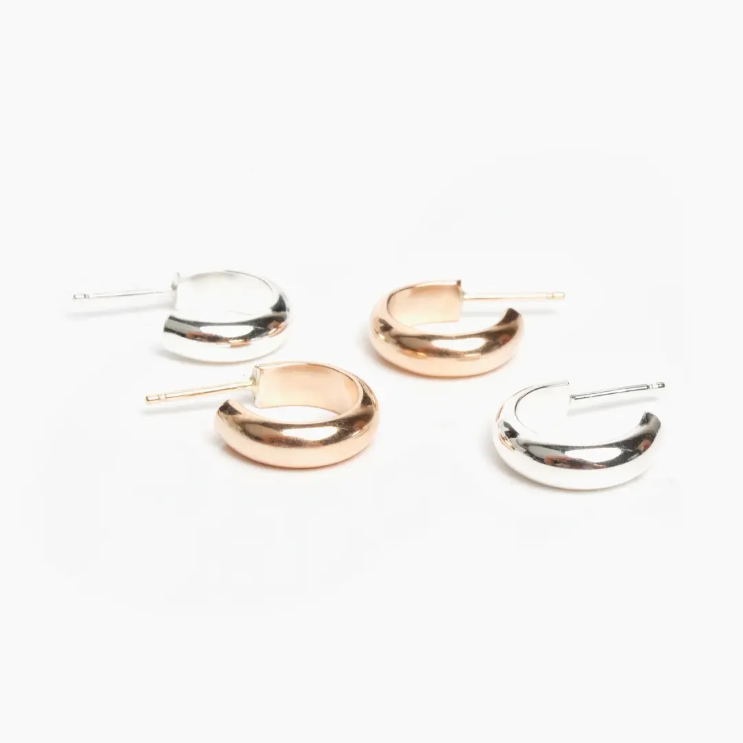 Baby Dome Hoop Earrings