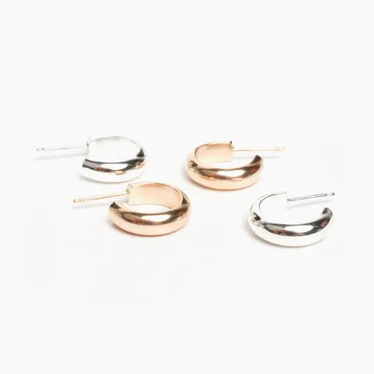 Baby Dome Hoop Earrings
