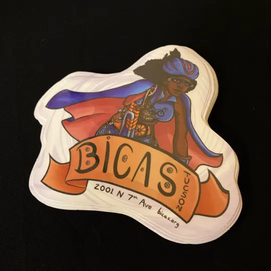Bikewoman Vinyl Sticker