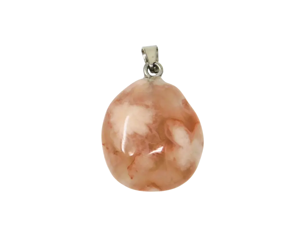 Flower Agate Crystal Pendant