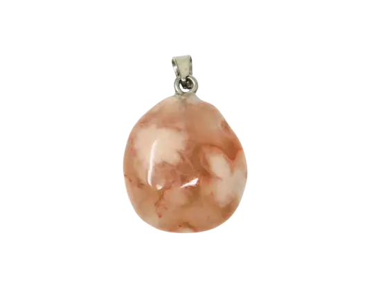 Flower Agate Crystal Pendant