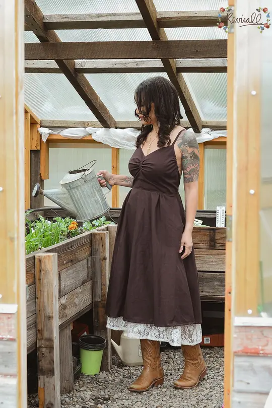 Cotton Grace Sundress in Sandalwood-Small