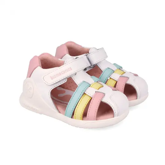 Biogateo Pastel Closed-Toe Rainbow Sandals