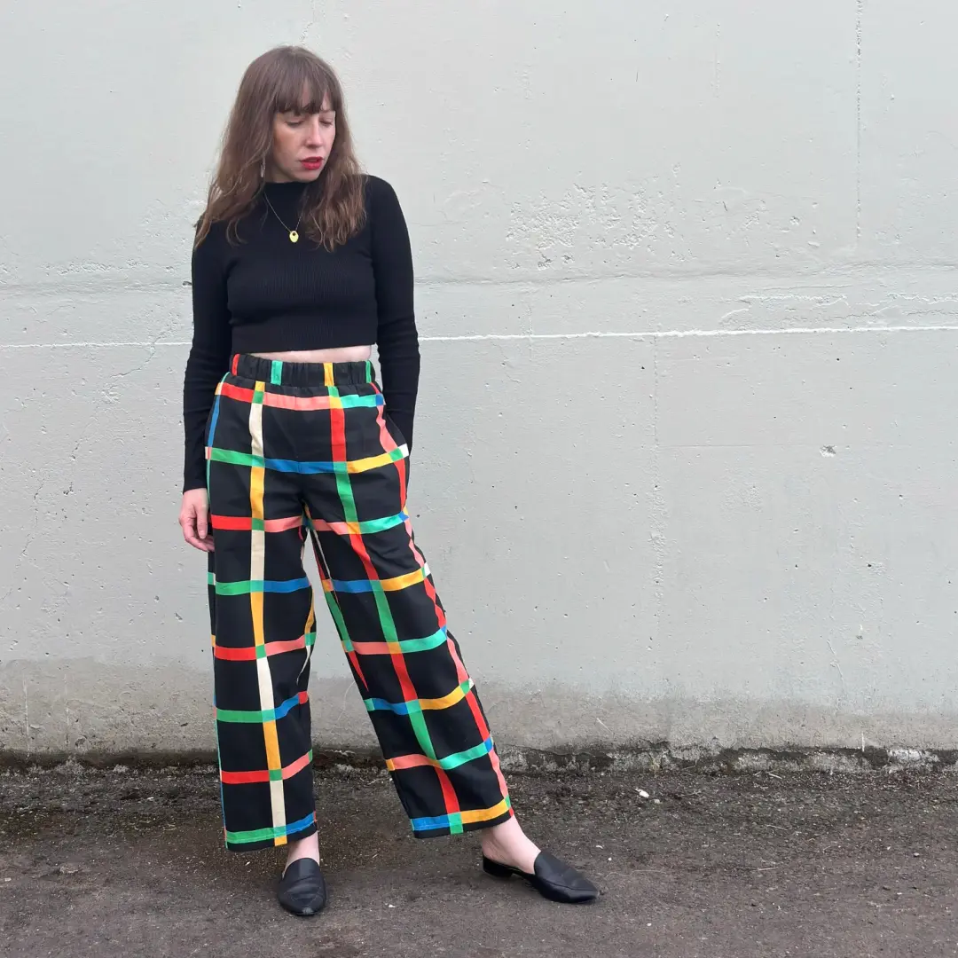 Stevie Pants - Windowpane Black