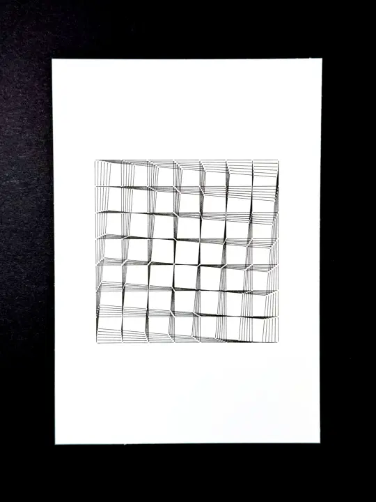 Perspective Study 04 — 5x7" pen plot