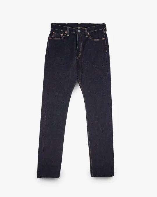 19oz Left Hand Twill Selvedge Denim Relaxed Tapered Cut Jeans - Indigo