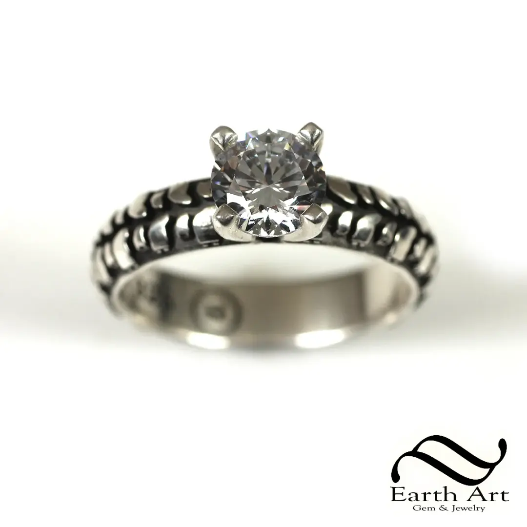 Ladies Mud Bogger® by Interco® Tire Tread Solitaire Engagement Ring