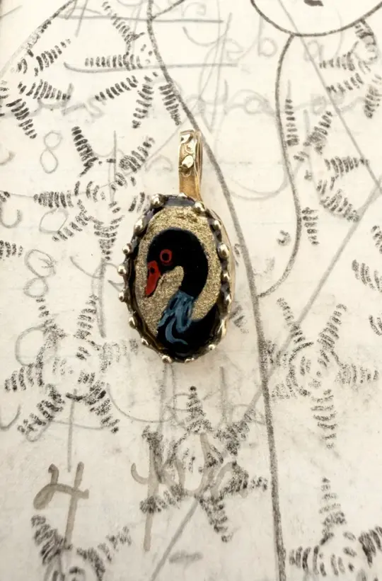 Small Black Swan Pendant