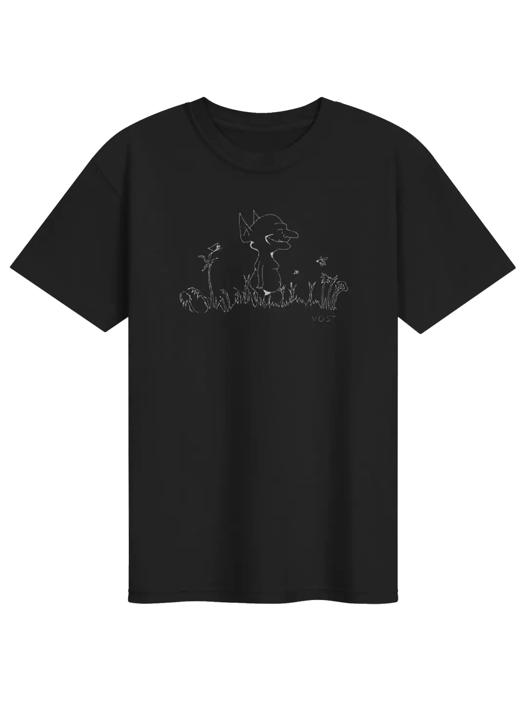 Abuse Goblin in Field - Linework - Black