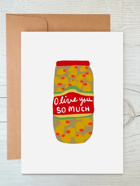 Olive You So Much Card