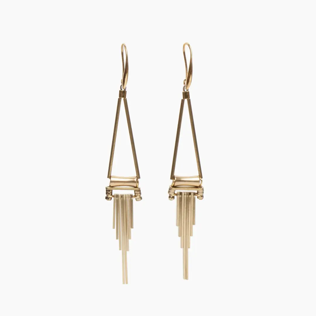 Geometric Brass Earrings