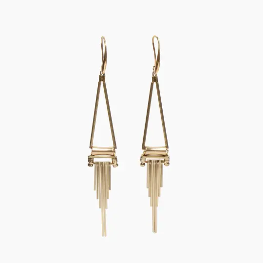 Geometric Brass Earrings