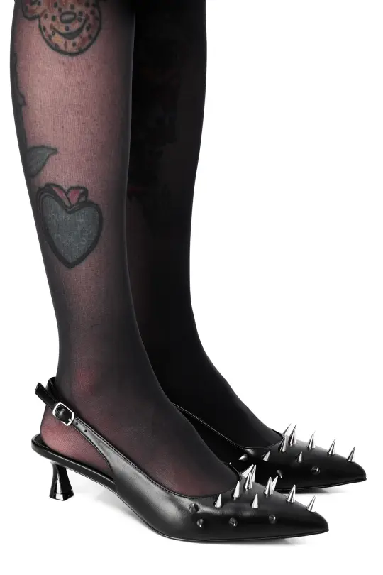 Spiked Sling Back Kitten Heel - Sizes 13 left!