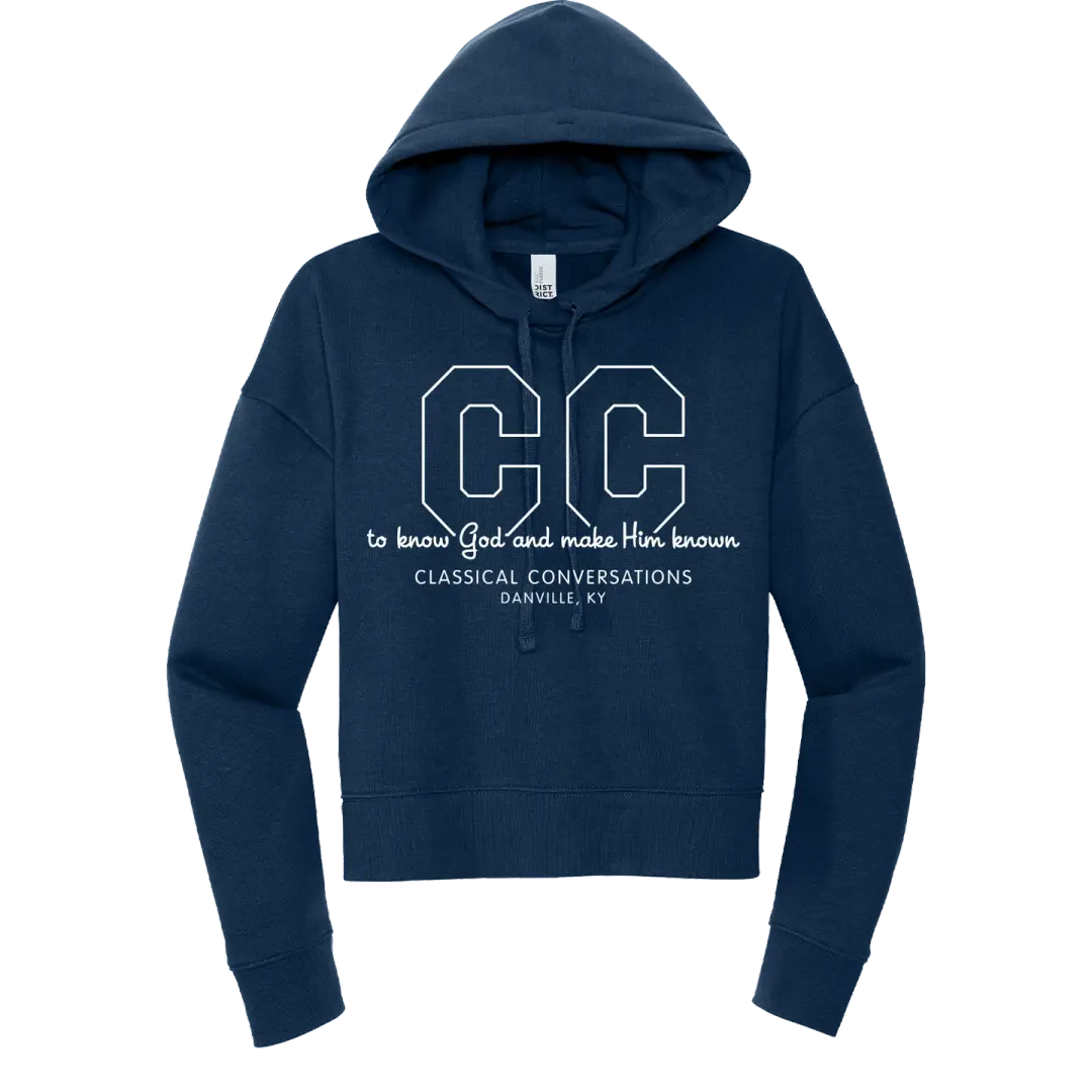 Classical Conversations Screen Printed DT6101 Ladies Crop Fleece Hoodie