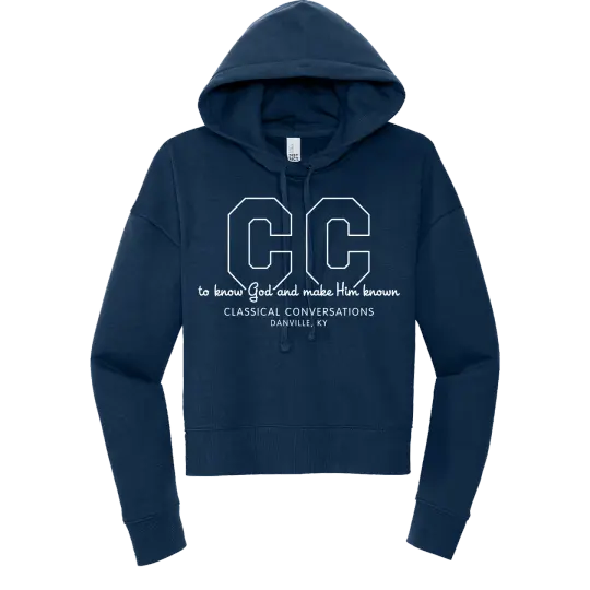 Classical Conversations Screen Printed DT6101 Ladies Crop Fleece Hoodie