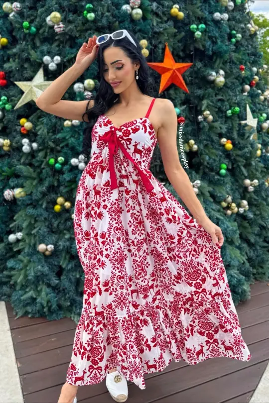 Flockmas Folk Tiered Maxi Dress