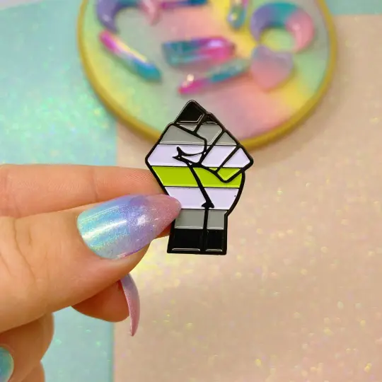 Agender Pride Flag Enamel Pin