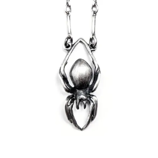 Eternal Weaver. Small Spider Necklace.