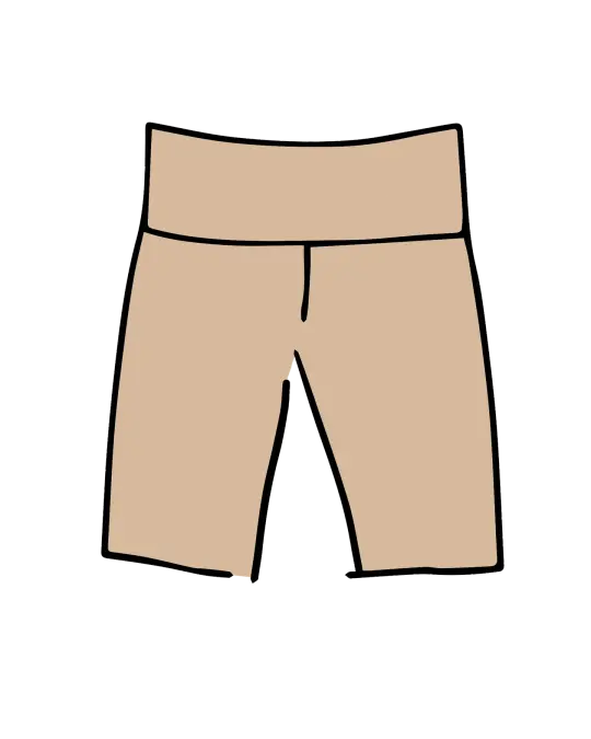 High Rise Bike Shorts Pine Nut