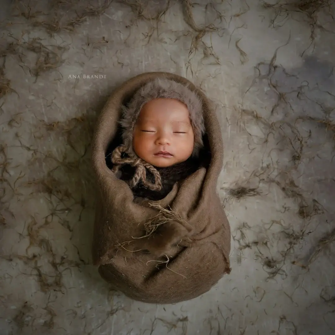 Thick Wool Felted Layer - Earth Brown