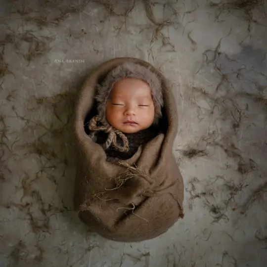 Thick Wool Felted Layer - Earth Brown