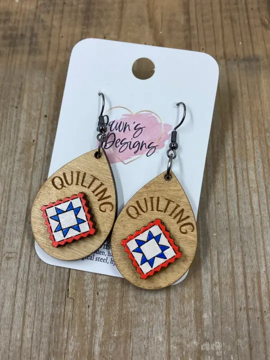 Quilting Block Dangle