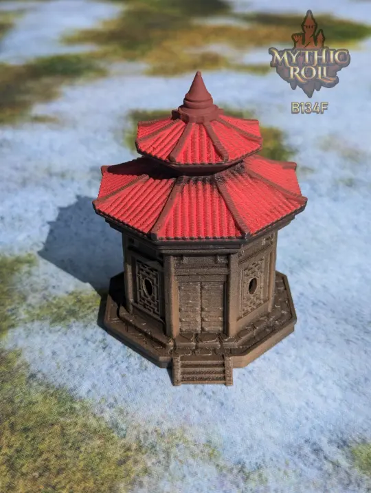 Samurai Warrior Chinshi-Shizuka 3D Printed Dice Jail | RPG Dice Vault | D20 Storage Box | Player Gift Mythic Roll by Unchained Games