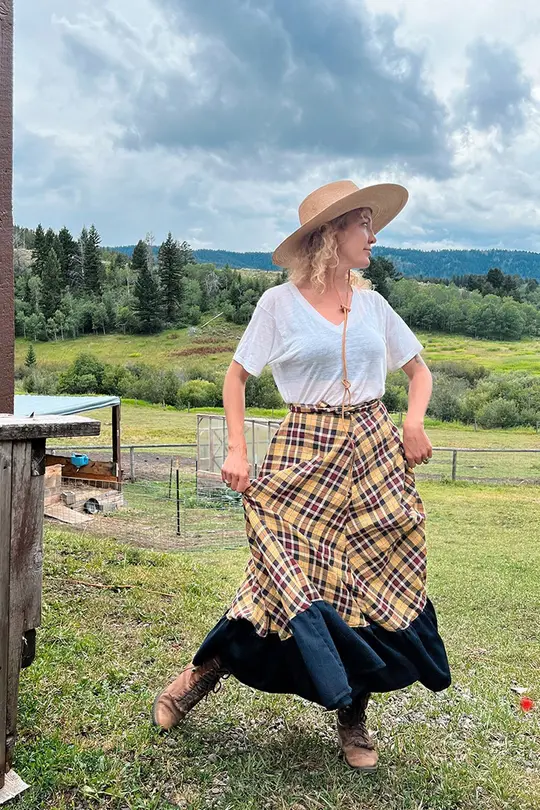 White Bear Skirt in Tartan