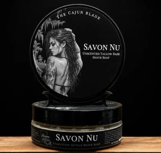Savon Nu - Unscented  Shave Soap 5 oz tub