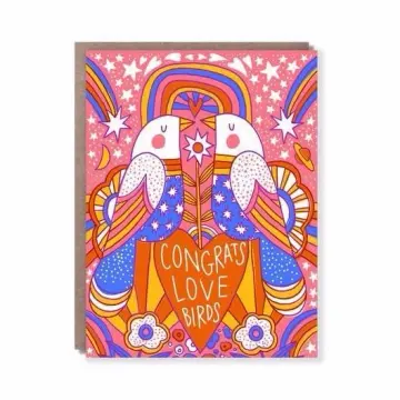 "Congrats Love Birds" Card