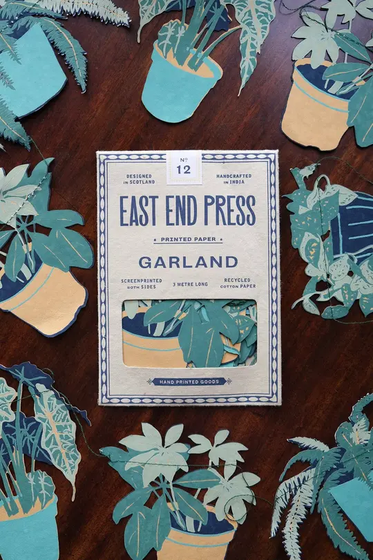 Houseplants Screen Printed and Sewn Garland
