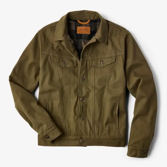Montana Flannel-Lined Canvas Trucker Jacket