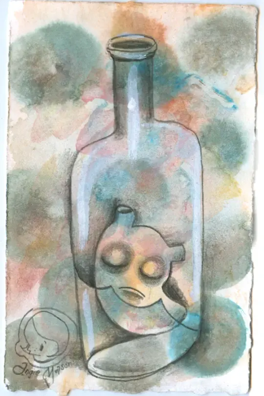 Bottle Blueser - original drawing