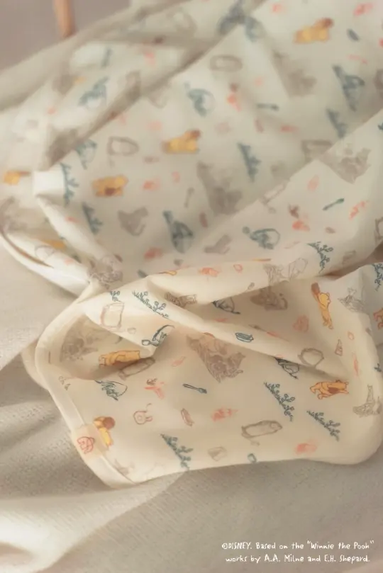 Cotton Jersey Blanket - Picnic with Pooh
